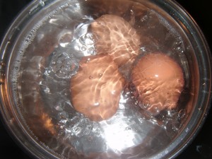 vejce uvedená do varu